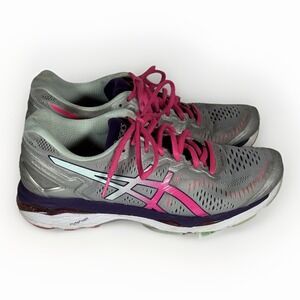 ASICS‎ Gel-Kayano 23 Women's Running Shoes Black/Silver/Pink, Size 9.5 0170